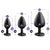 Blush Novelties - Luxe Bling Anal Plugs Training Kit (Black) Anal Kit (Non Vibration) 622624608 CherryAffairs