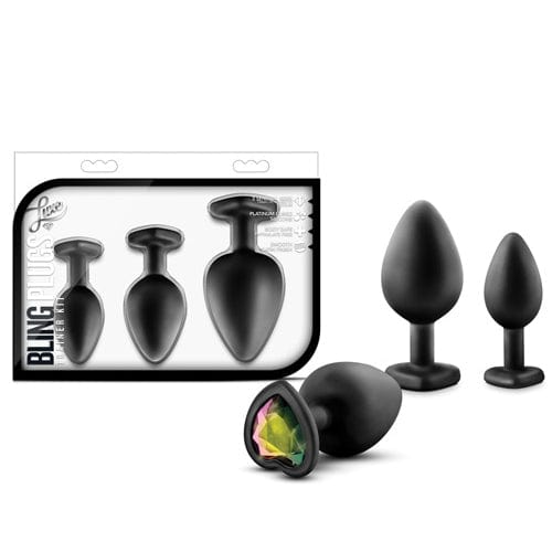 Blush Novelties - Luxe Bling Anal Plugs Training Kit (Black) Anal Kit (Non Vibration) 622624608 CherryAffairs