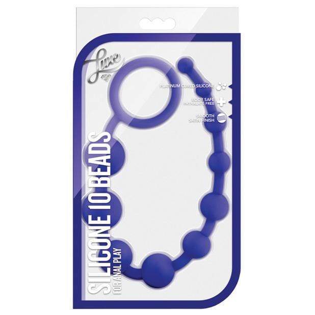 Blush Novelties - Luxe Silicone 10 Anal Beads (Purple) Anal Beads (Non Vibration) 702730697269 CherryAffairs