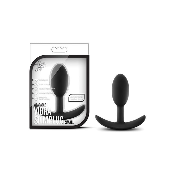 Blush Novelties - Luxe Wearable Vibra Slim Anal Plug Small (Black) Anal Plug (Non Vibration) 819835022848 CherryAffairs