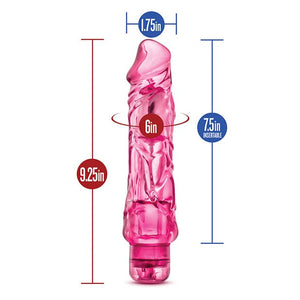 Blush Novelties - Naturally Yours Wild Ride Realistic Vibrating Dildo 9" (Pink) Realistic Dildo w/o suction cup (Vibration) Non Rechargeable 622626522 CherryAffairs