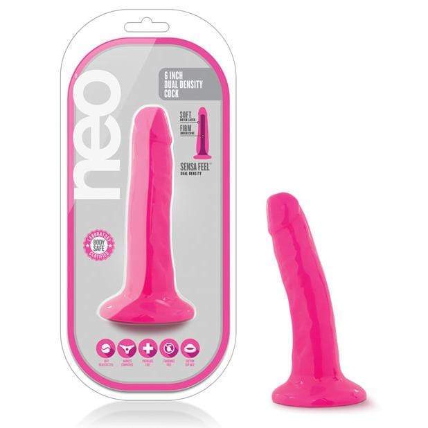 Blush Novelties - Neo Dual Density 6&quot; (Pink) Realistic Dildo with suction cup (Non Vibration) Durio Asia