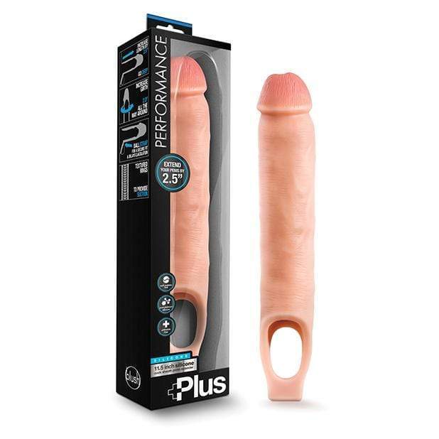 Blush Novelties - Performance Plus Silicone Cock Sheath Penis Extender 11.5&quot; (Beige) Cock Sleeves (Non Vibration) Durio Asia
