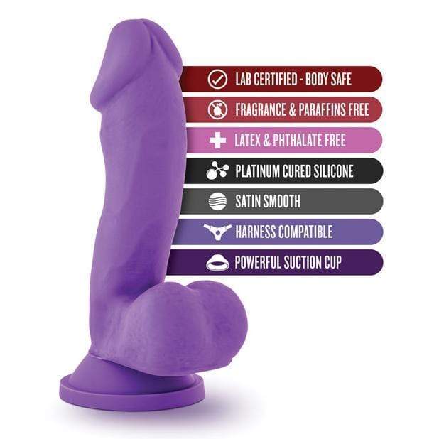 Blush Novelties - Ruse Juicy Pleasure Dildo 7" (Purple) Realistic Dildo with suction cup (Non Vibration) 49008210264 CherryAffairs