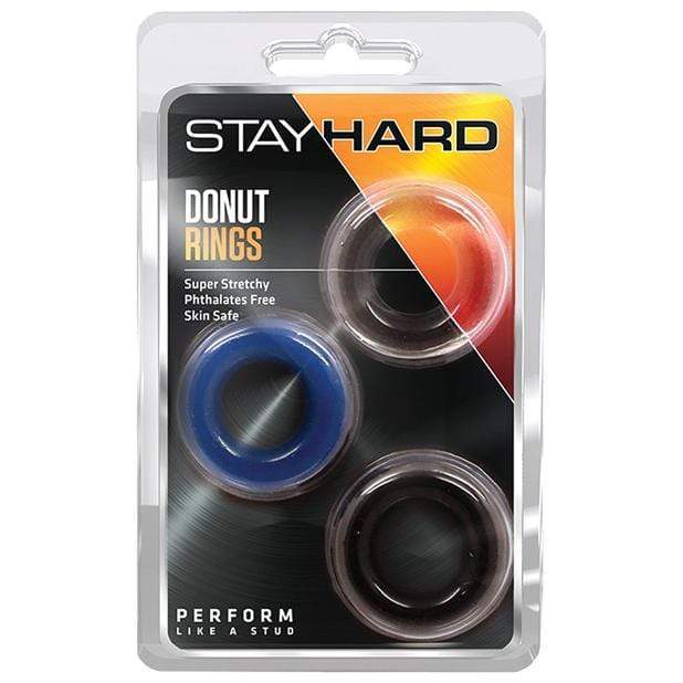 Blush Novelties - Stay Hard Donut Cock Rings 3 Pack (Multi Colour) Cock Ring (Non Vibration) Durio Asia
