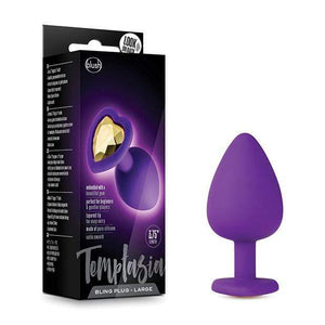 Blush Novelties - Temptasia Bling Anal Plug with Gem Large (Purple) Anal Plug (Non Vibration) Durio Asia