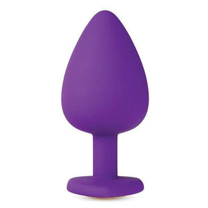 Blush Novelties - Temptasia Bling Anal Plug with Gem Large (Purple) Anal Plug (Non Vibration) 819835024484 CherryAffairs