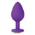 Blush Novelties - Temptasia Bling Anal Plug with Gem Medium (Purple) Anal Plug (Non Vibration) 819835024477 CherryAffairs