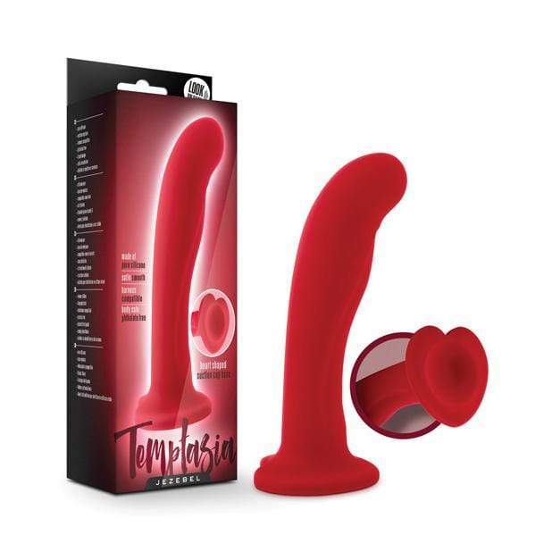 Blush Novelties - Temptasia Jezebel Heart Shaped Suction Cup Dildo (Red) Non Realistic Dildo with suction cup (Non Vibration) Durio Asia
