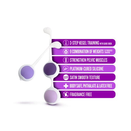 Blush Novelties - Wellness Progressive Kegel Training Kit (Purple) Kegel Balls (Non Vibration) 622622621 CherryAffairs