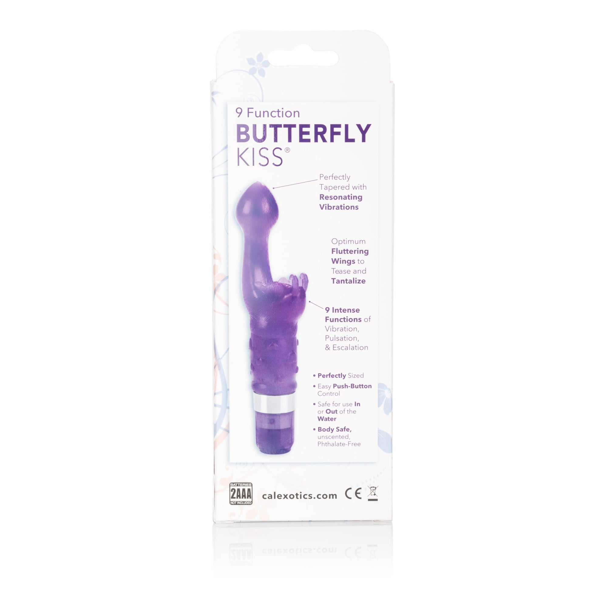 California Exotics - 9 Function Butterfly Kiss Platinum Edition Clit Massager (Purple) Clit Massager (Vibration) Non Rechargeable Singapore