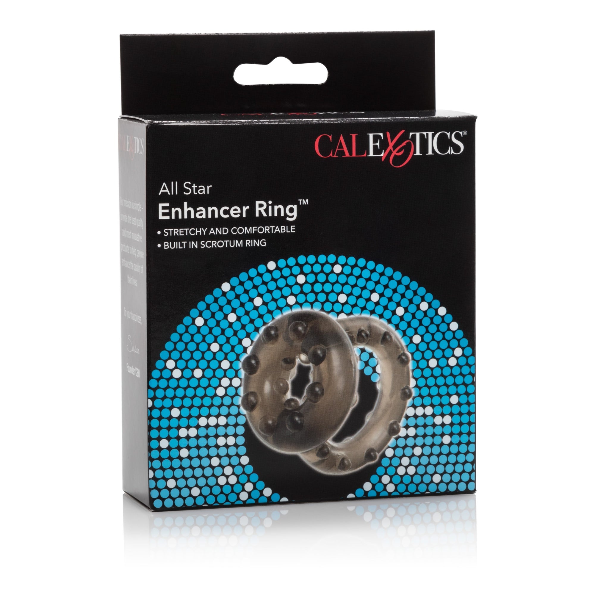 California Exotics - All Star Enhancer Cock Ring (Black) Rubber Cock Ring (Non Vibration) Singapore