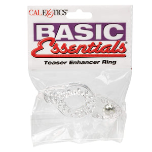 California Exotics - Basic Essentials Teaser Enhancer Cock Ring (Clear) Rubber Cock Ring (Non Vibration) 716770054692 CherryAffairs