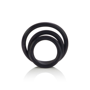 California Exotics - Black Rubber Ring Set (Black) Rubber Cock Ring (Non Vibration) Singapore