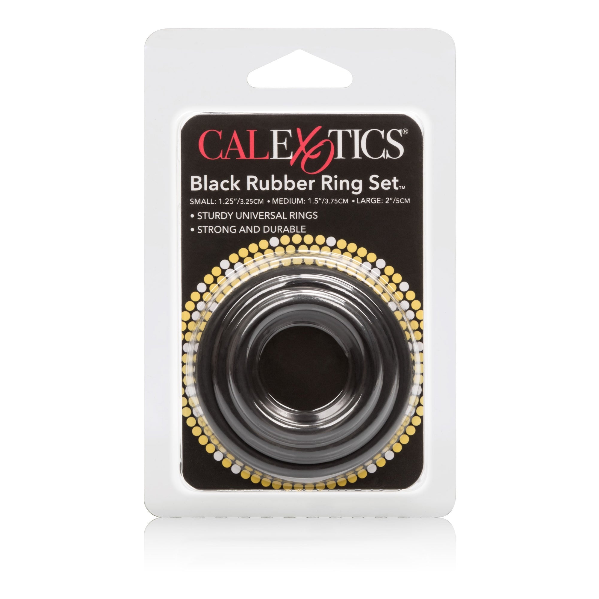 California Exotics - Black Rubber Ring Set (Black) Rubber Cock Ring (Non Vibration) Singapore