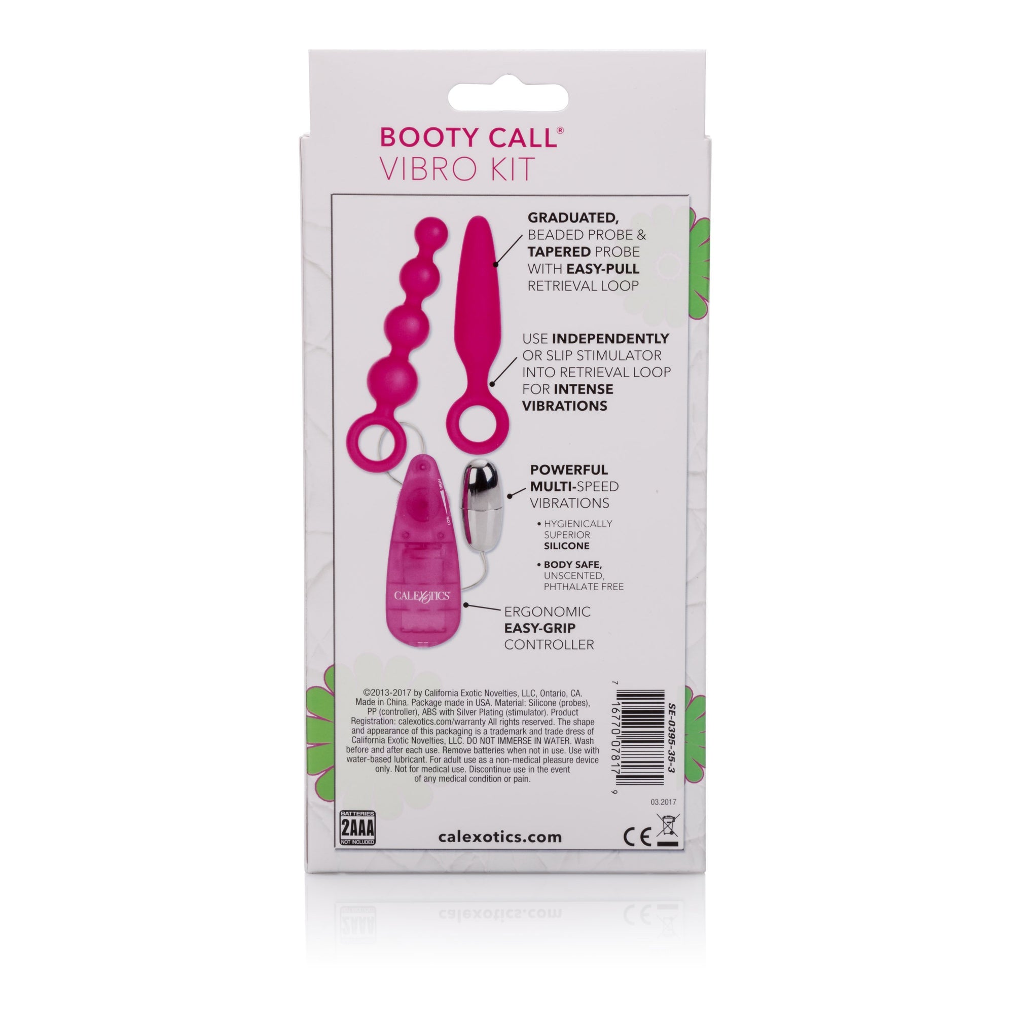 California Exotics - Booty Call Prostate Massager Vibro Kit (Pink) Prostate Massager (Vibration) Non Rechargeable Singapore