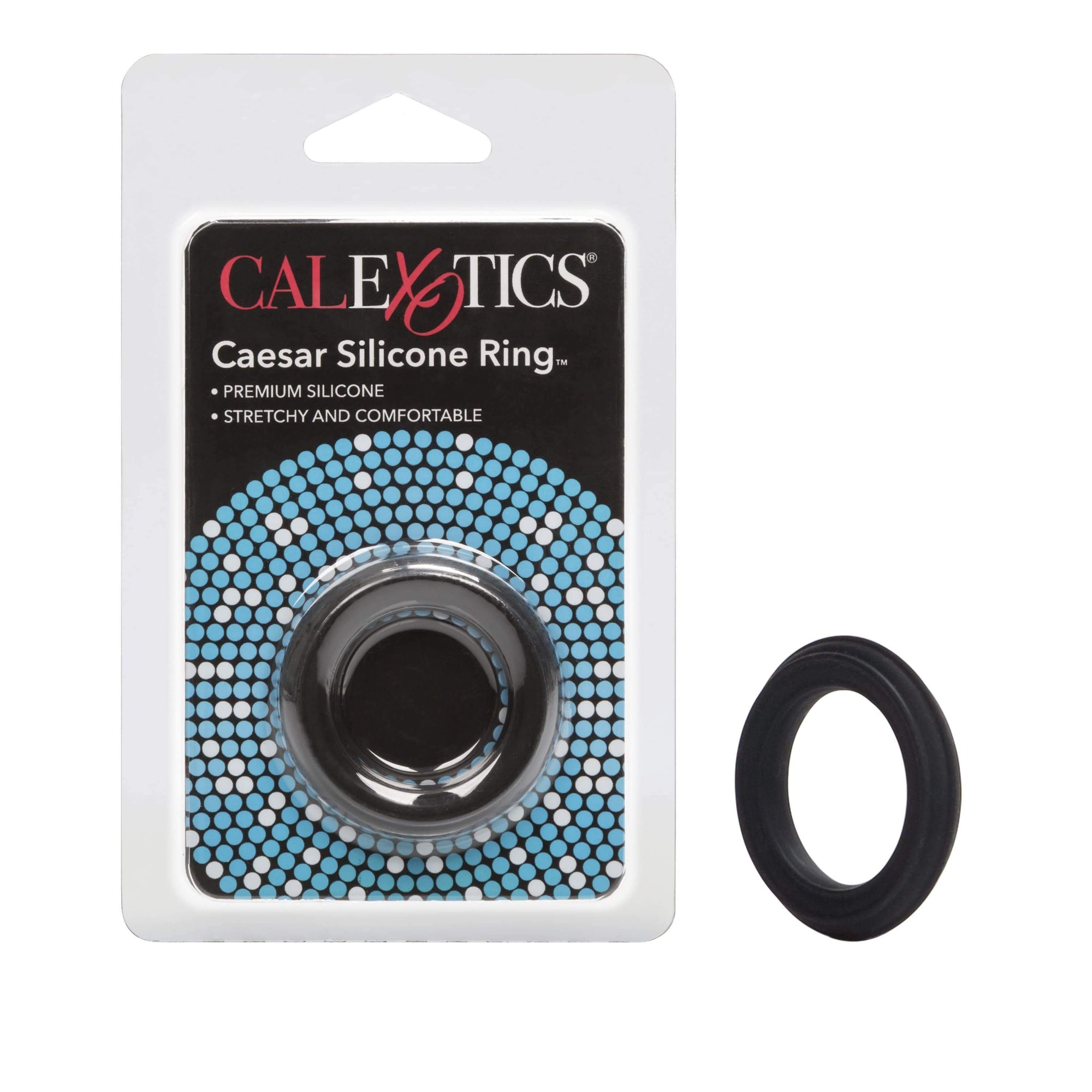 California Exotics - Caesar Silicone Cock Ring (Black) Silicone Cock Ring (Non Vibration) Durio Asia