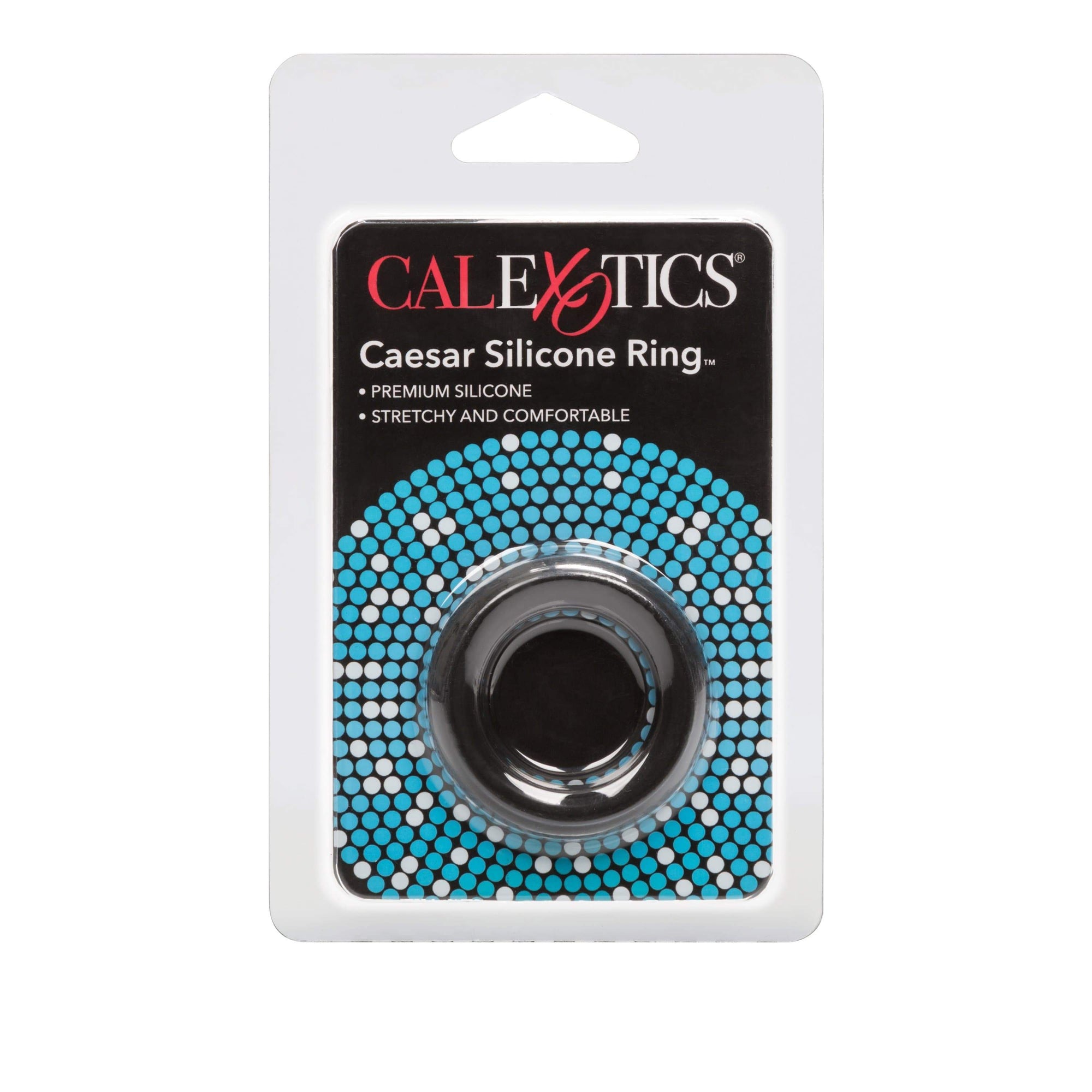 California Exotics - Caesar Silicone Cock Ring (Black) Silicone Cock Ring (Non Vibration) 716770062352 CherryAffairs