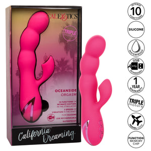 California Exotics - California Dreaming Oceanside Orgasm Suction Rabbit Vibrator (Pink) Rabbit Dildo (Vibration) Rechargeable 622853184 CherryAffairs