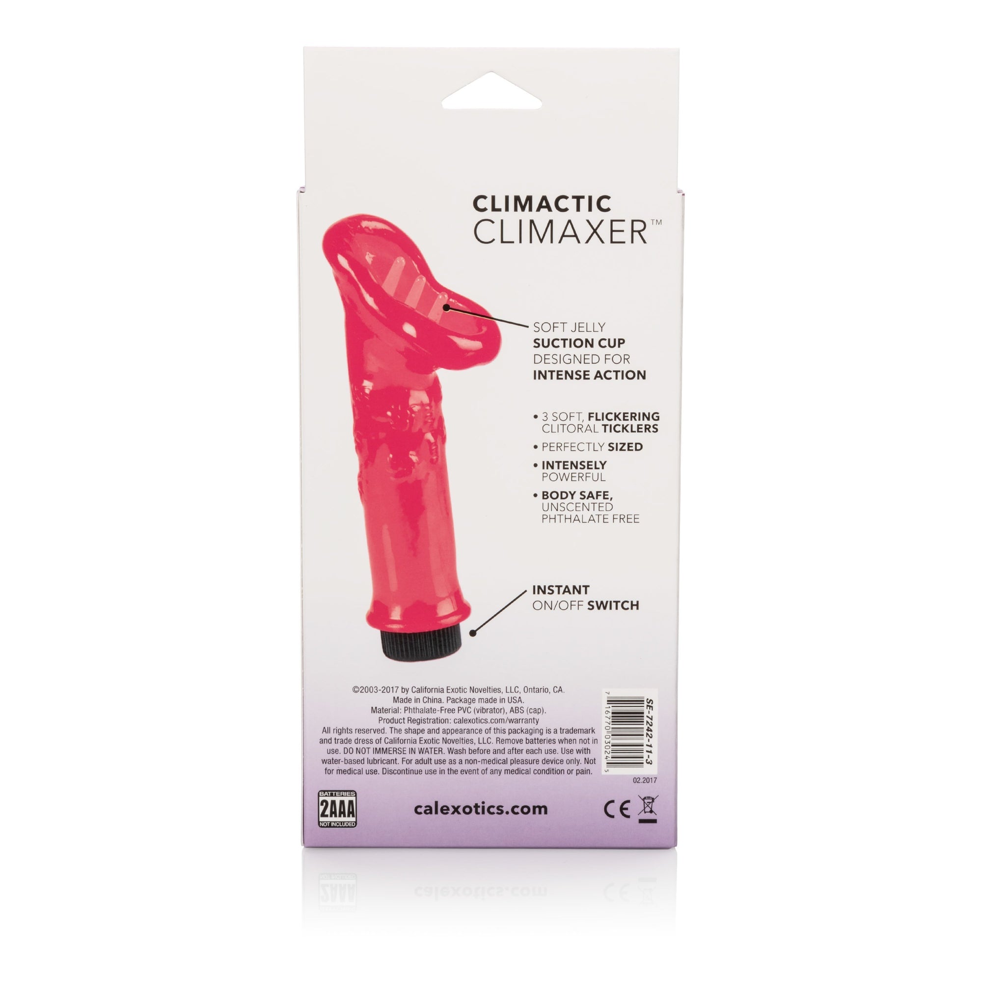 California Exotics - Climactic Climaxer Clit Massager (Pink) Clit Massager (Vibration) Non Rechargeable Singapore