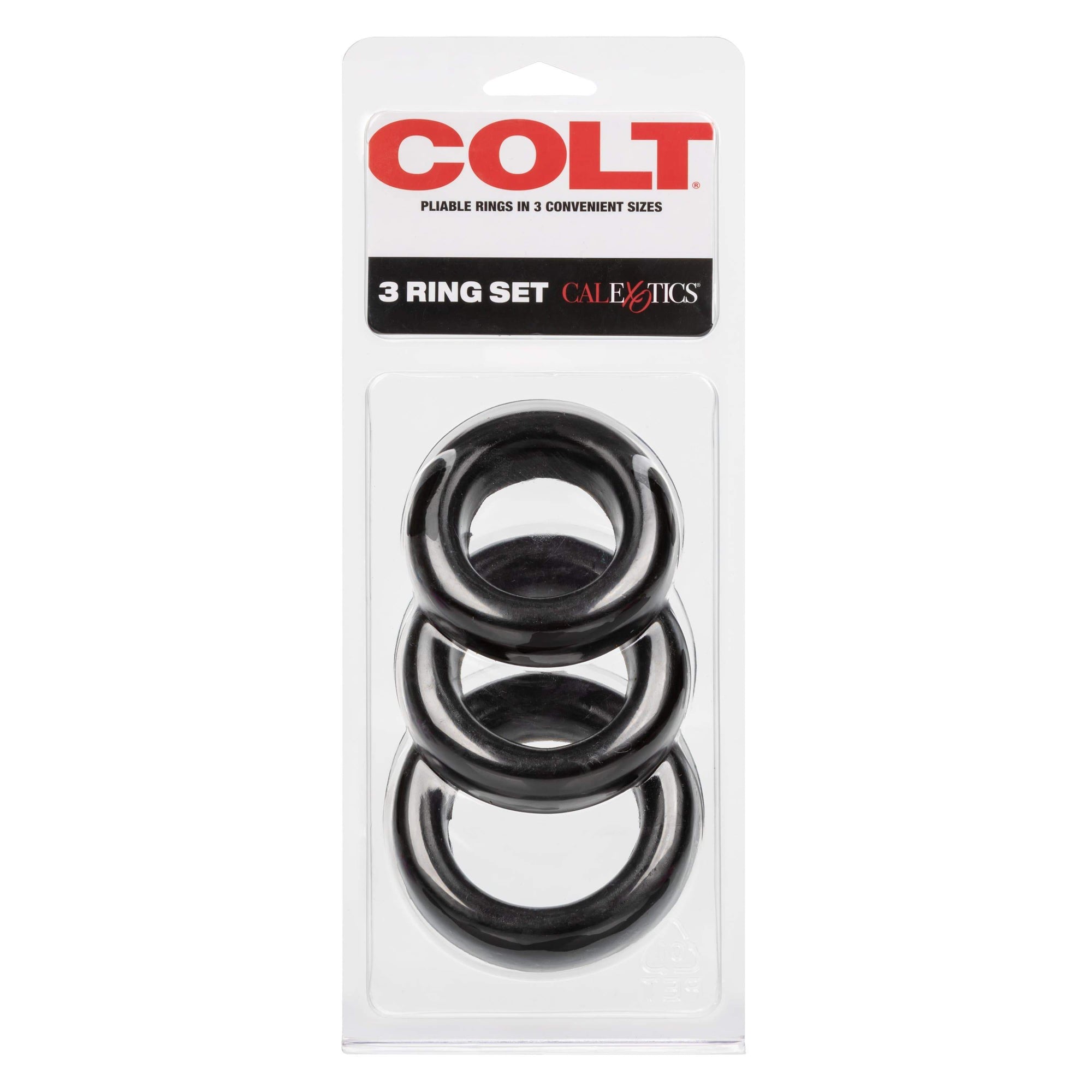 California Exotics - COLT 3 Cock Ring Set (Black) Cock Ring (Non Vibration) 716770032454 CherryAffairs