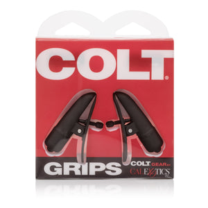 California Exotics - COLT Grips Vibrating Nipple Clamps (Black) Nipple Clamps (Vibration) Non Rechargeable Singapore