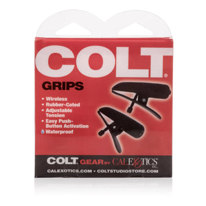 California Exotics - COLT Grips Vibrating Nipple Clamps (Black) Nipple Clamps (Vibration) Non Rechargeable Singapore