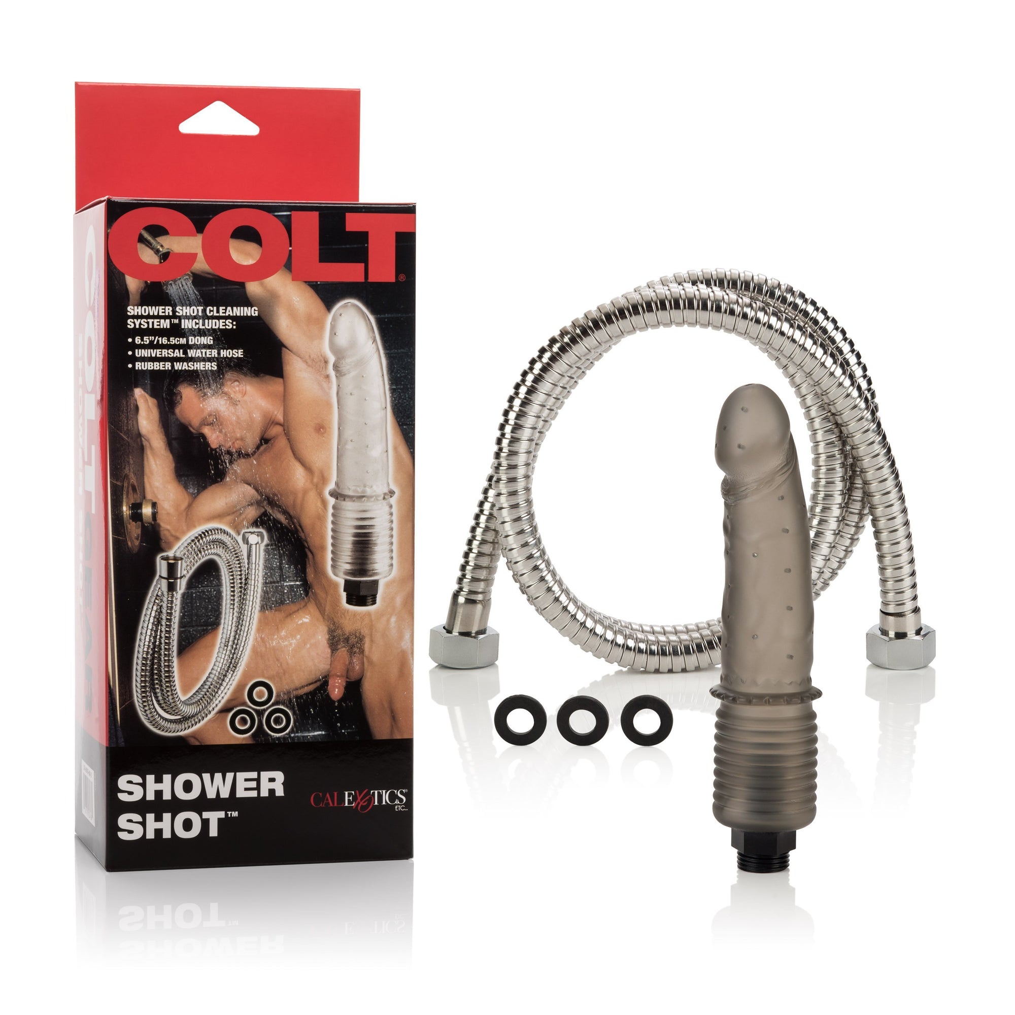 California Exotics - COLT Shower Shot (Black) Realistic Dildo w/o suction cup (Non Vibration) Durio Asia