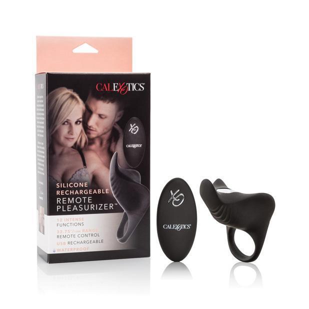 California Exotics - Couple's Enhancers Silicone Rechargeable Remote Pleasurizer (Black) Silicone Cock Ring (Vibration) Rechargeable Durio Asia
