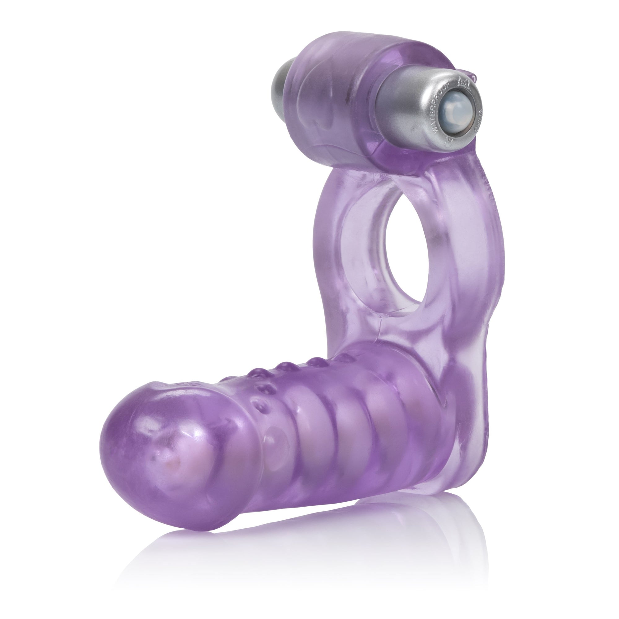 California Exotics - Double Diver Vibrating Cock Ring (Purple) Rubber Cock Ring (Vibration) Non Rechargeable Singapore
