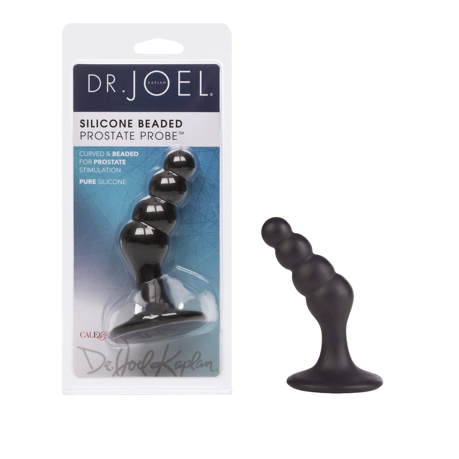 California Exotics - Dr Joel Kaplan Silicone Beaded Prostate Probe Anal Beads (Black) Anal Beads (Non Vibration) Durio Asia