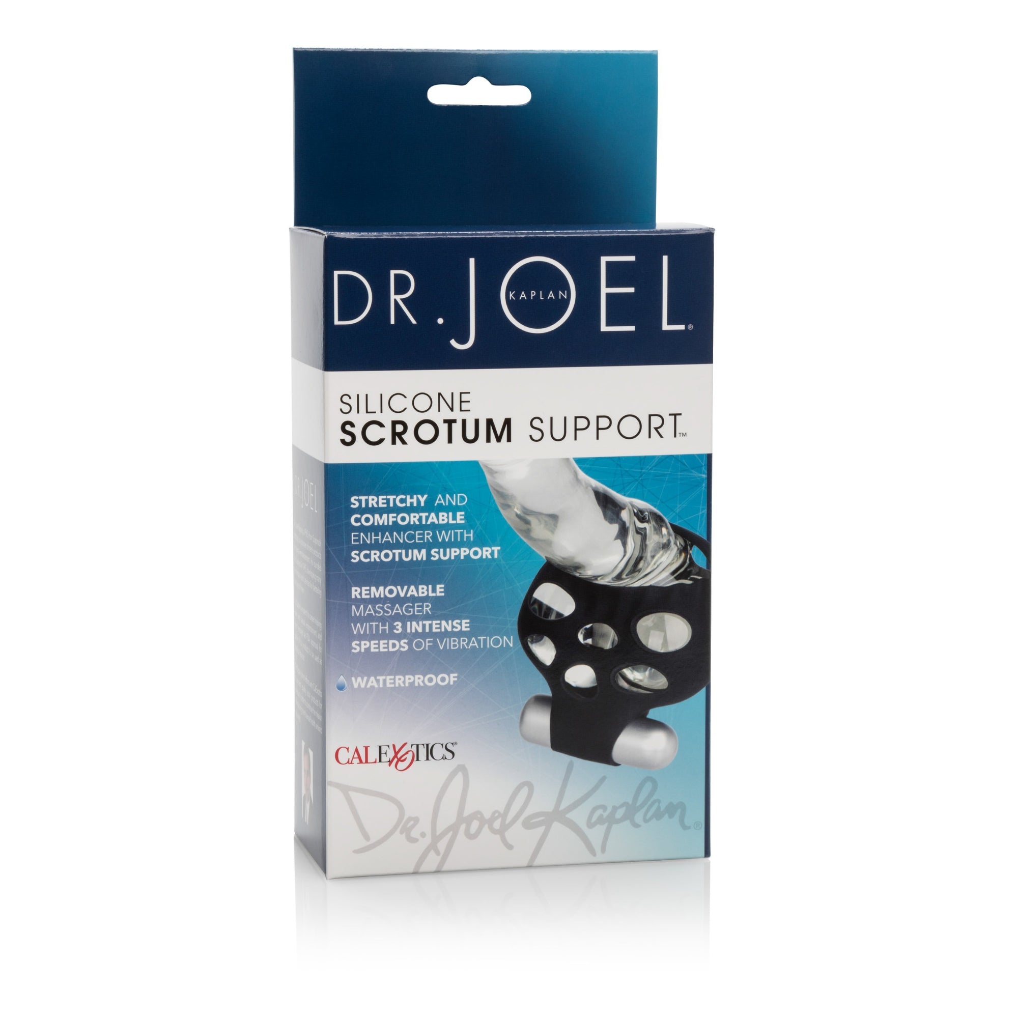 California Exotics - Dr. Joel Kaplan Silicone Scrotum Support (Black) Silicone Cock Ring (Vibration) Non Rechargeable Singapore