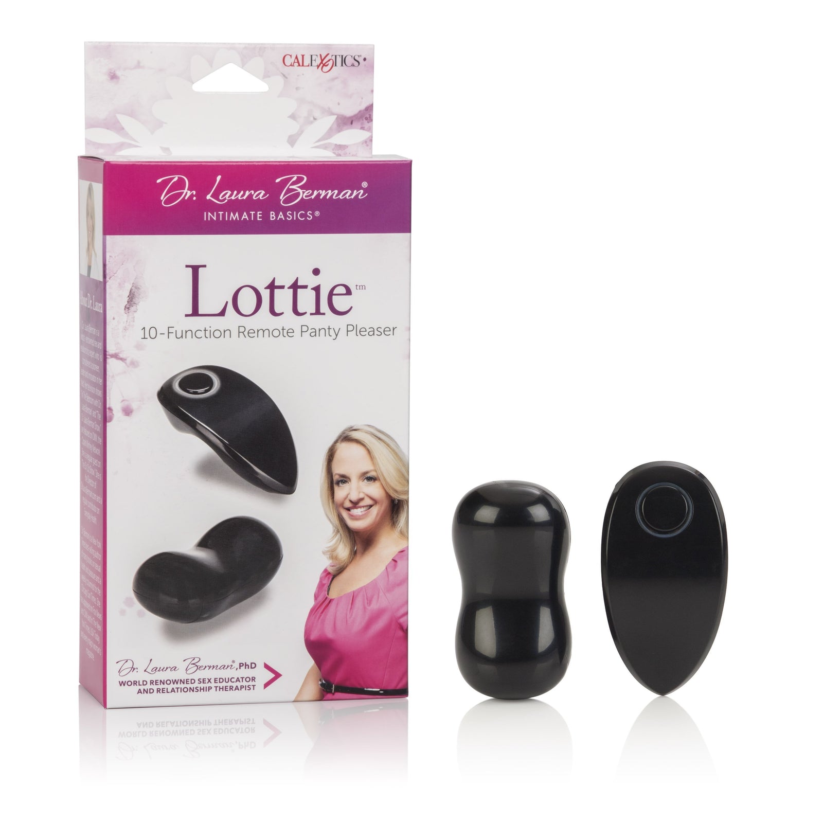 California Exotics - Dr Laura Berman Lottie 10 Function Remote Panty Pleaser (Black) Panties Massager Remote Control (Vibration) Non Rechargeable Durio Asia