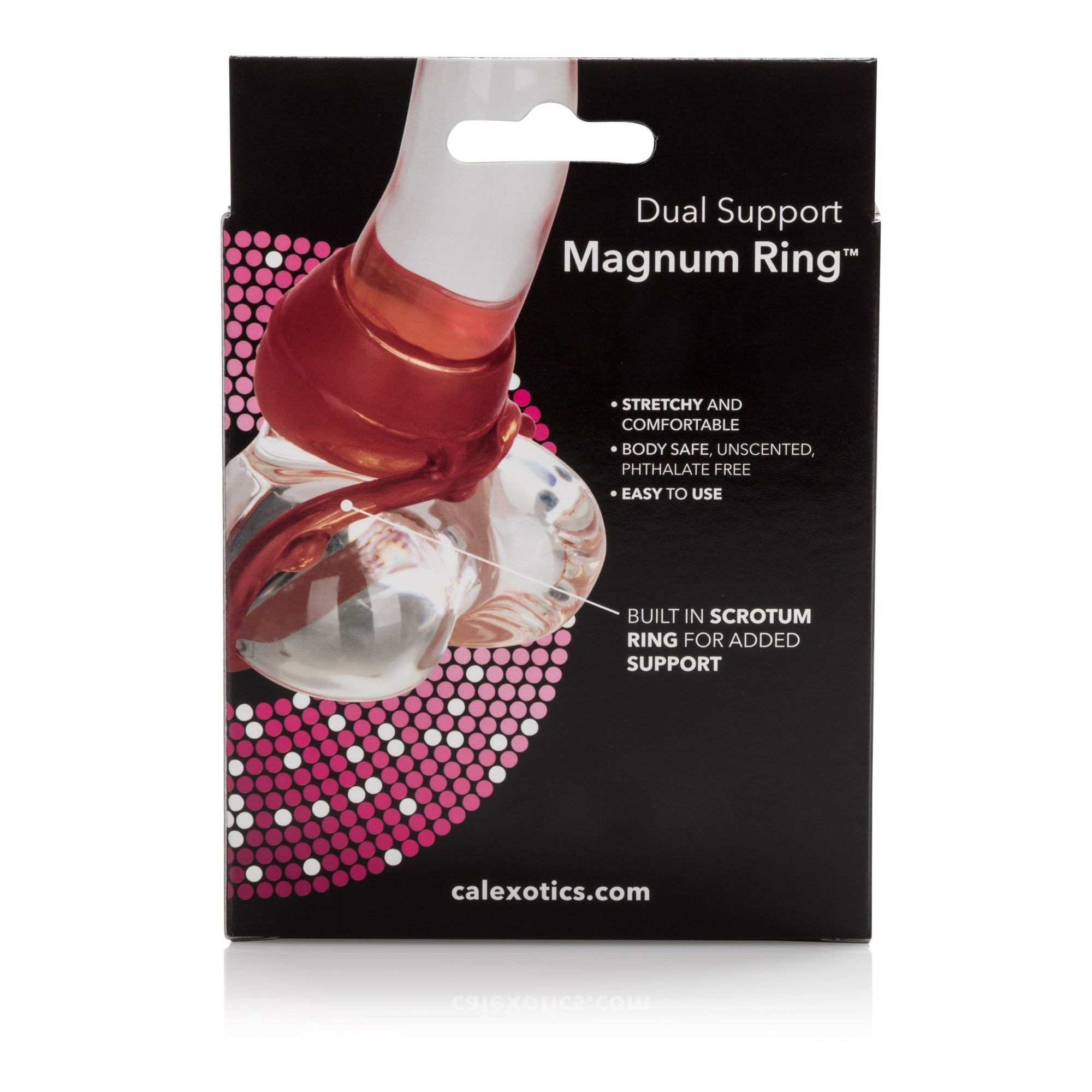 California Exotics - Dual Support Magnum Cock Ring (Red) Rubber Cock Ring (Non Vibration) Singapore
