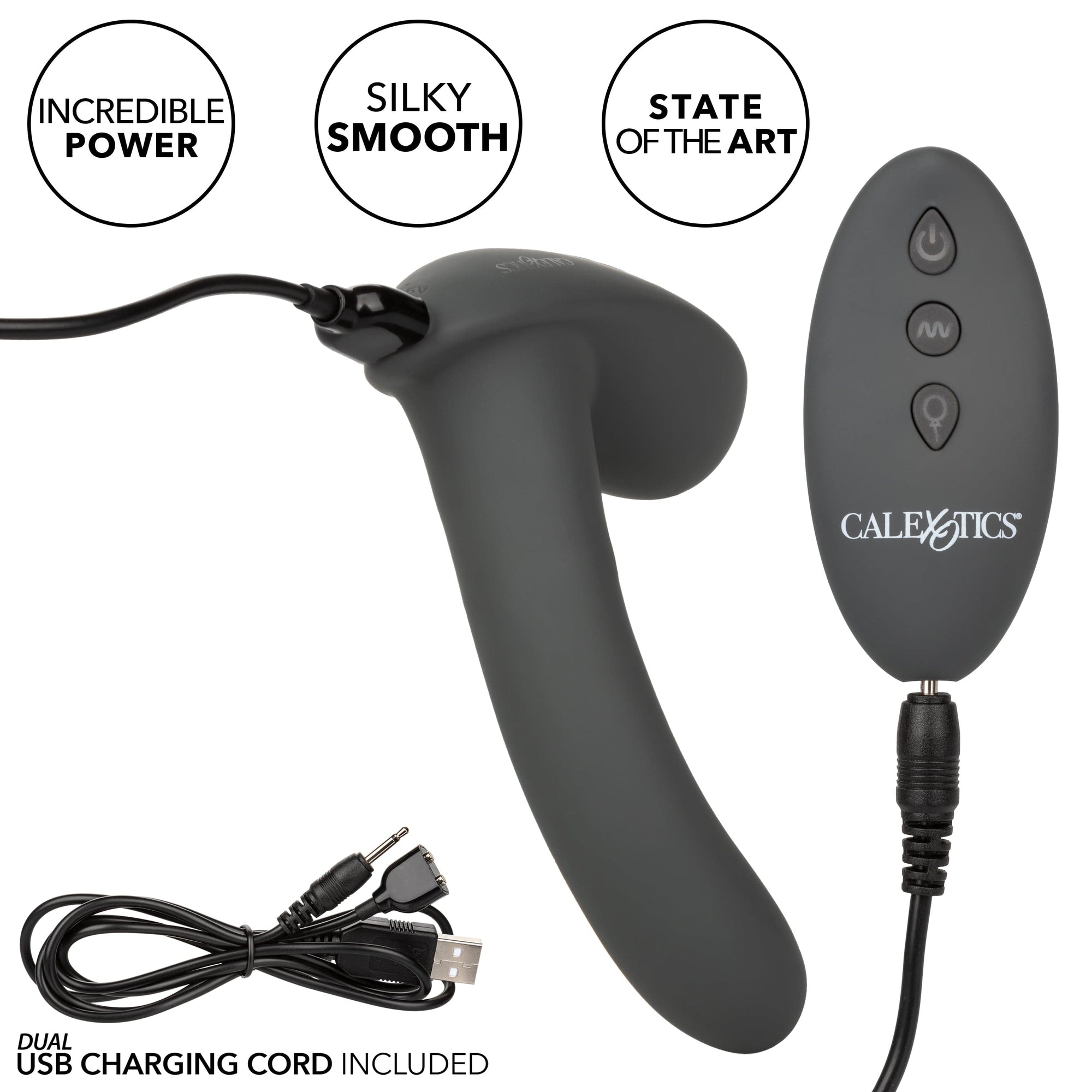 California Exotics - Eclipse Remote Control Inflatable Probe Prostate Massager (Black) Prostate Massager (Vibration) Rechargeable 716770098153 CherryAffairs