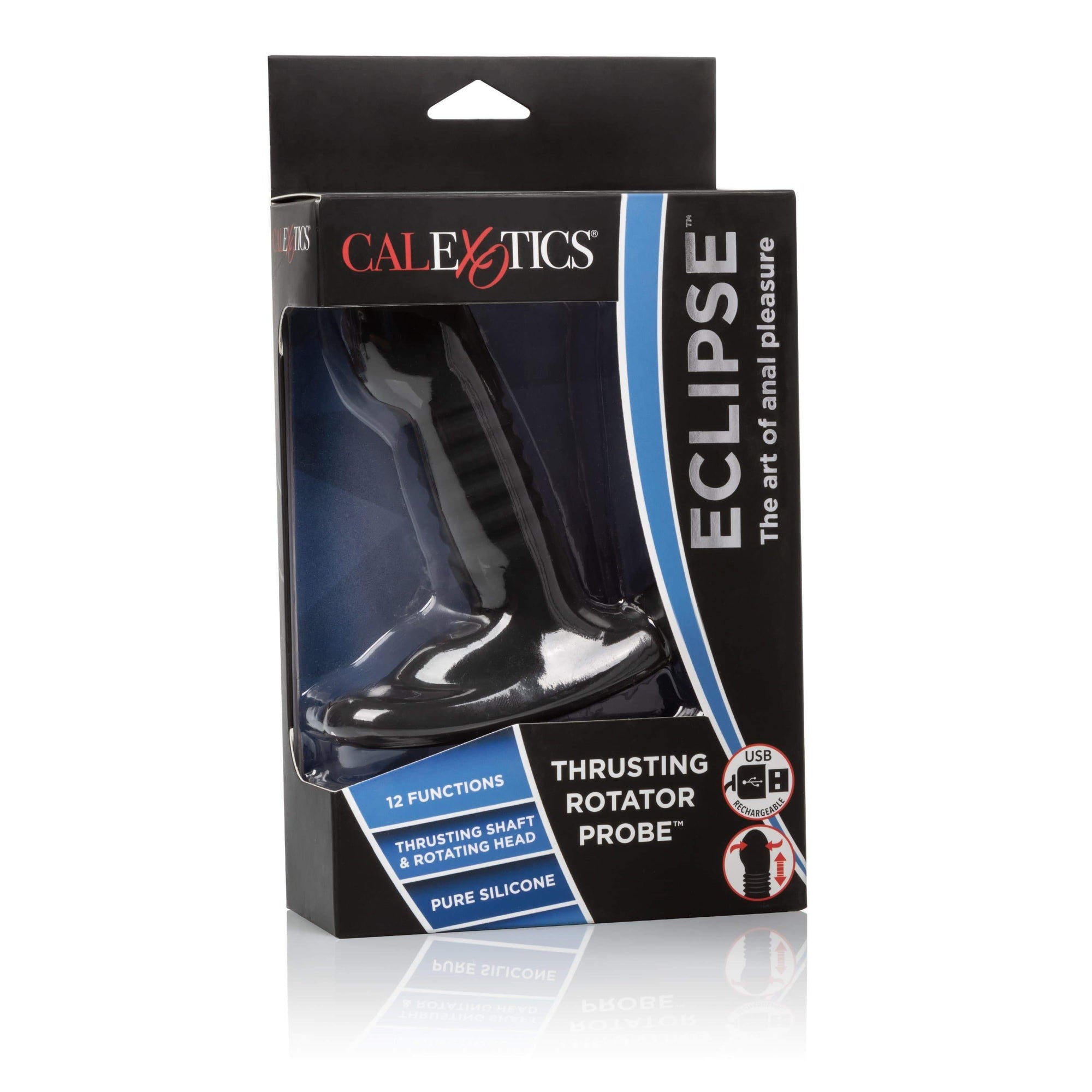 California Exotics - Eclipse Thrusting Rotator Probe Massager (Black) Prostate Massager (Vibration) Rechargeable