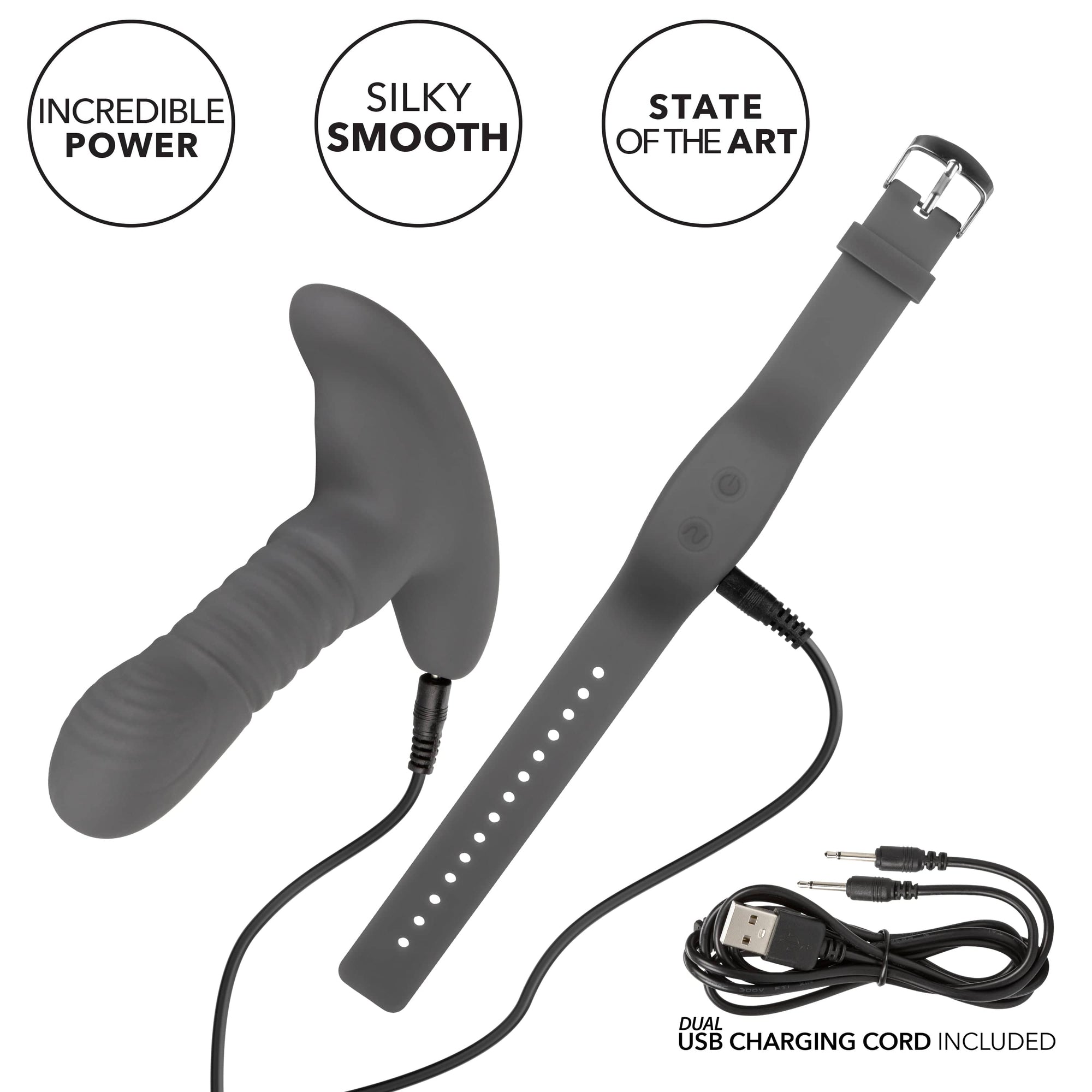 California Exotics - Eclipse Wristband Remote Thrusting Rotator Probe Anal Plug (Black) Remote Control Anal Plug (Vibration) Rechargeable 716770095787 CherryAffairs