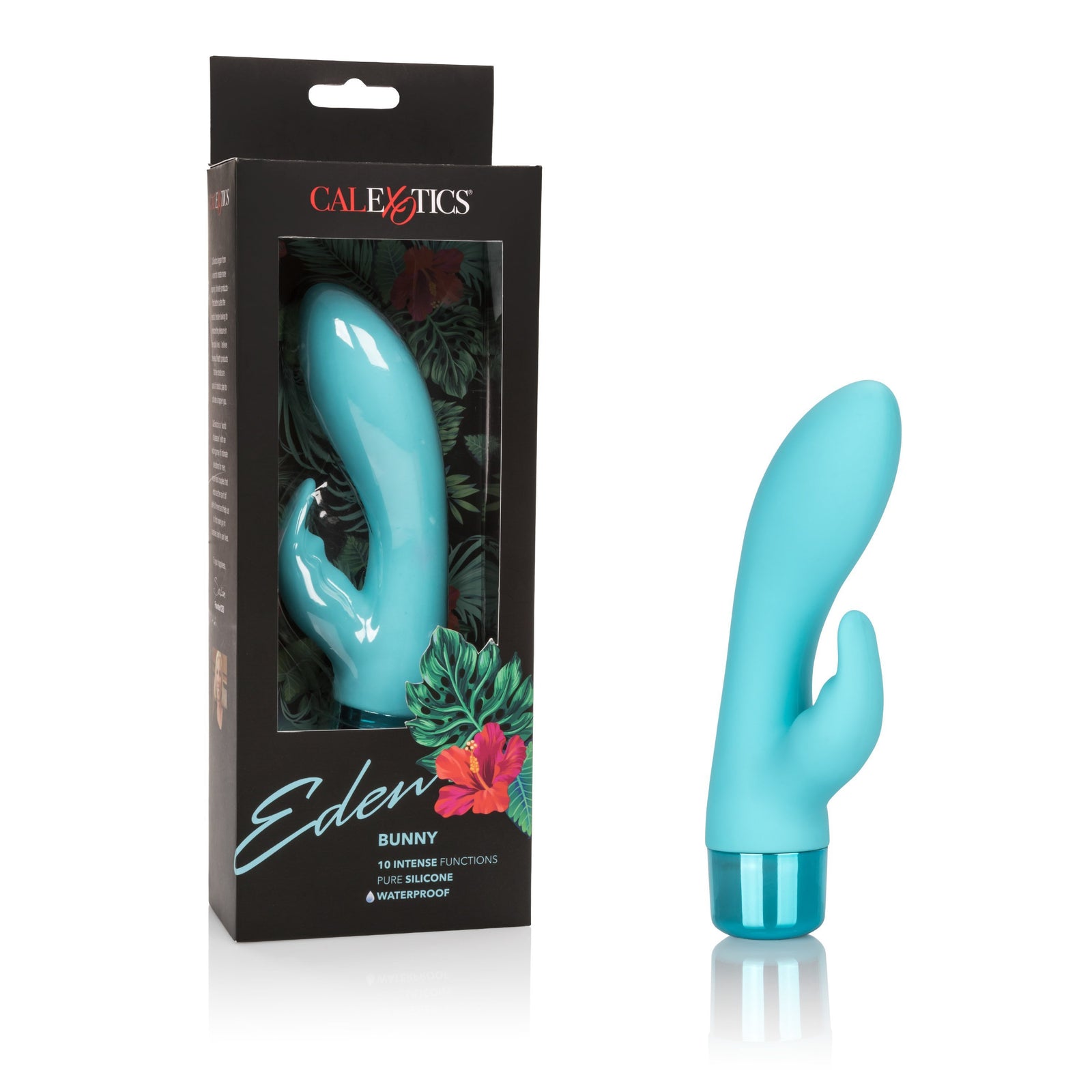 California Exotics - Eden Silicone Waterproof Bunny Vibrator (Blue) Rabbit Dildo (Vibration) Non Rechargeable Durio Asia
