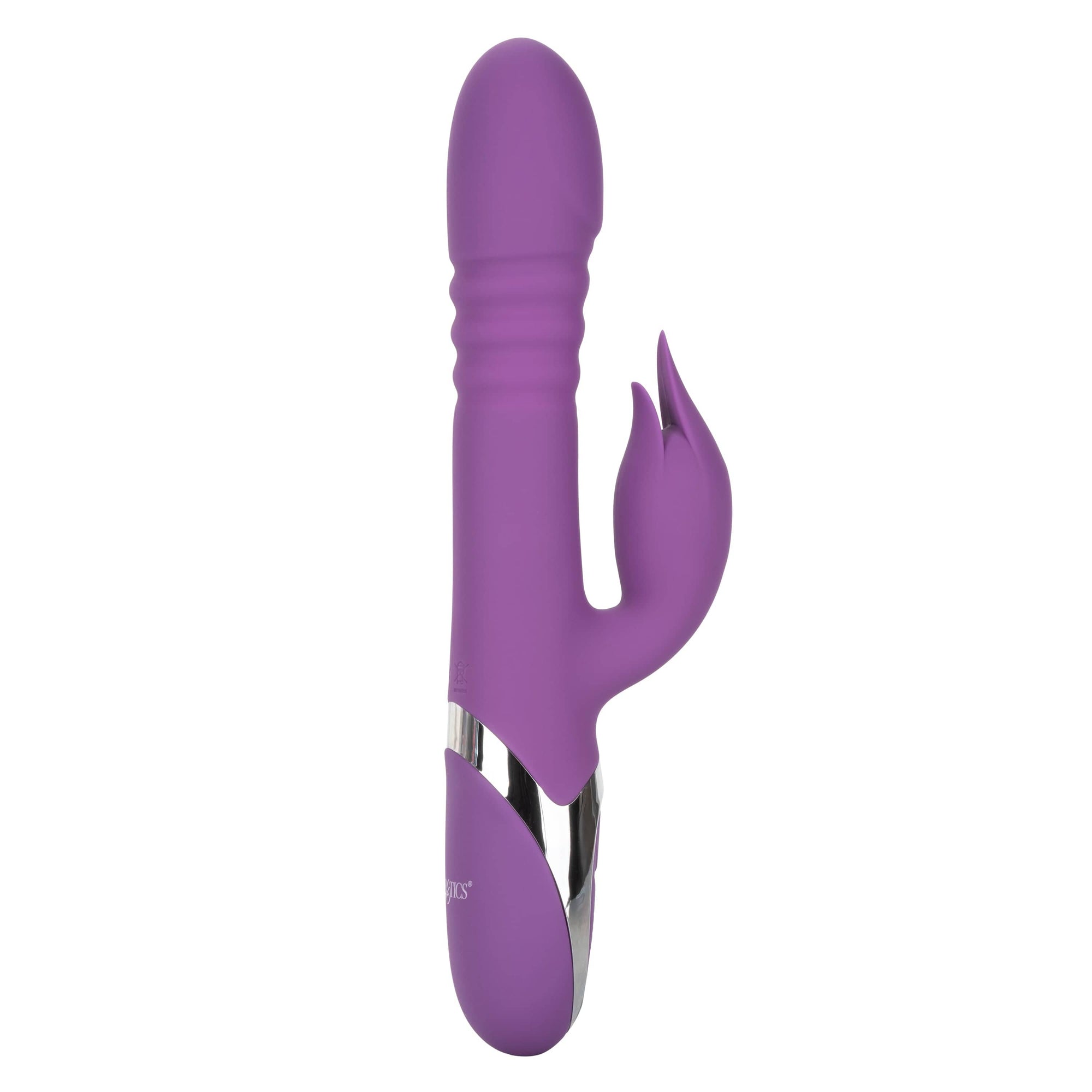 California Exotics - Enchanted Kisser Thrusting Rabbit Vibrator (Purple) Rabbit Dildo (Vibration) Rechargeable 716770093240 CherryAffairs