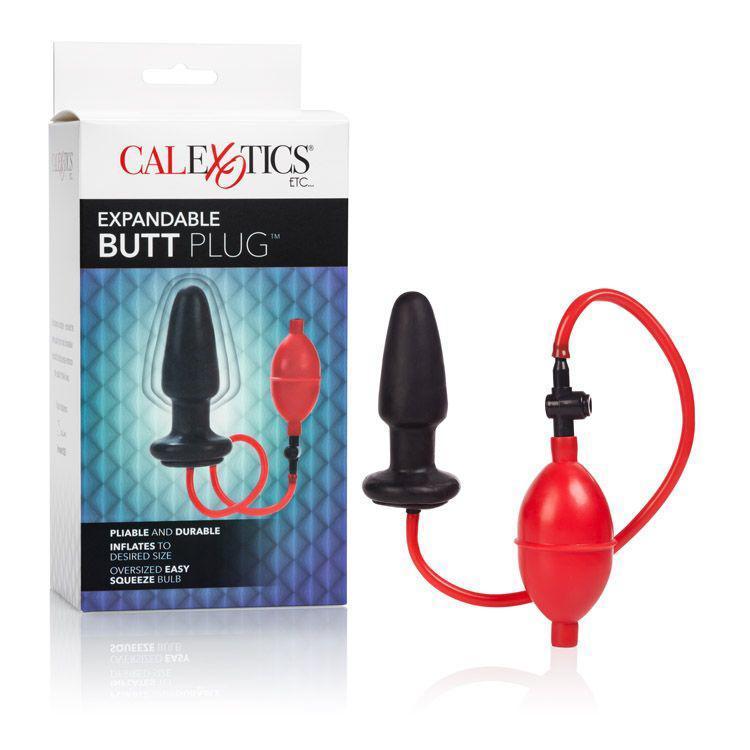 California Exotics - Expandable Butt Plug (Black) Expandable Anal Plug (Non Vibration) Durio Asia