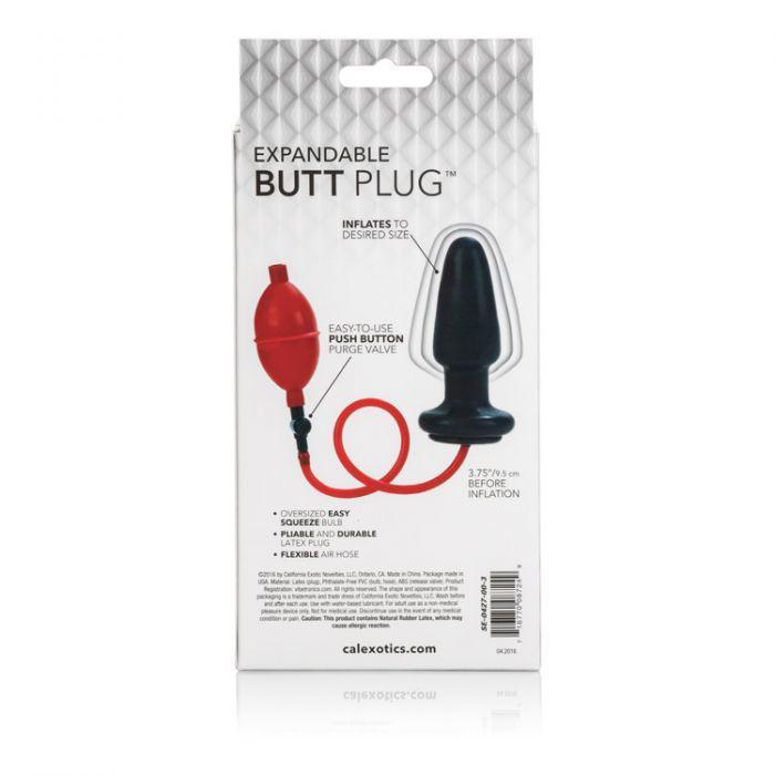 California Exotics - Expandable Butt Plug (Black) Expandable Anal Plug (Non Vibration) Singapore