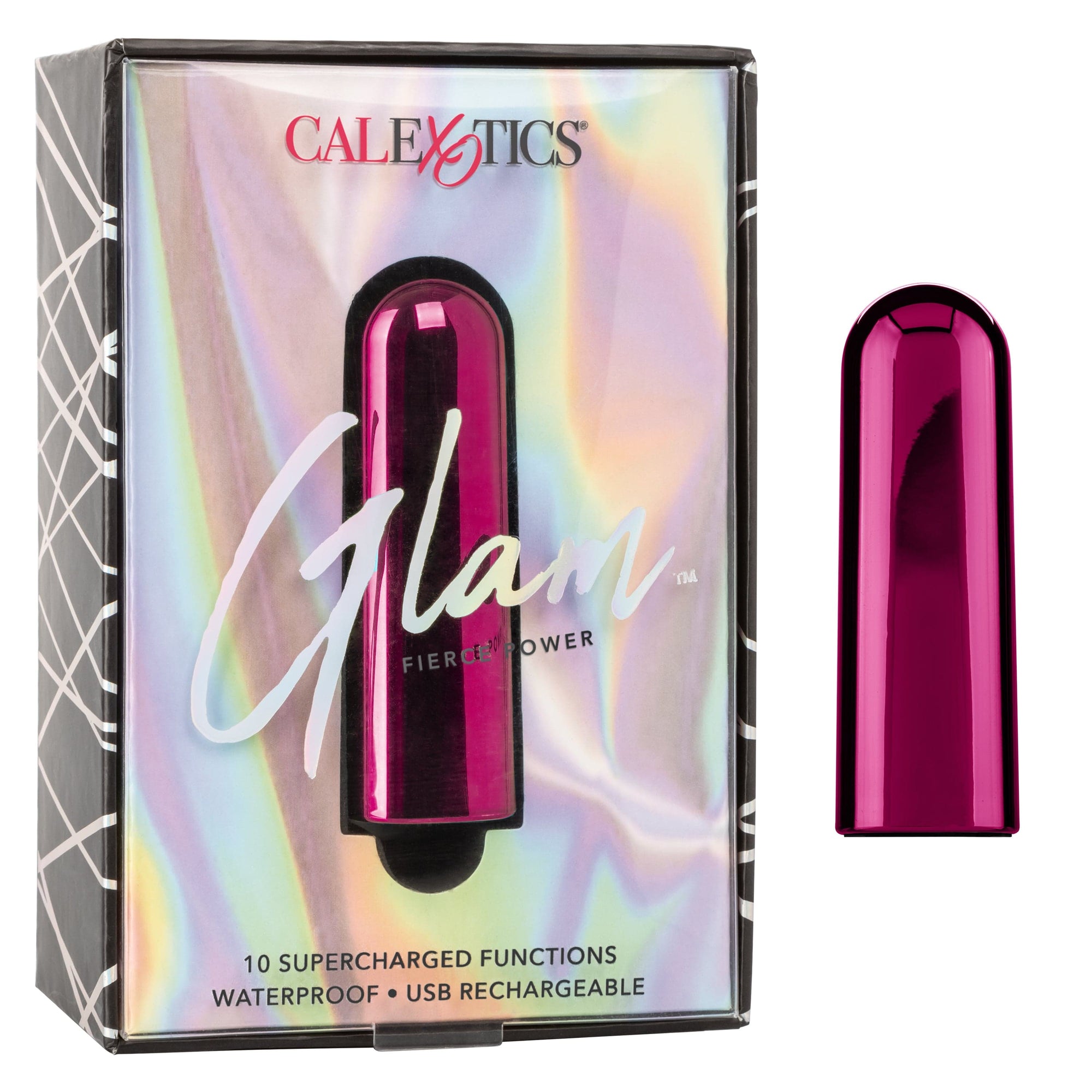California Exotics - Fierce Power Glam Bullet Vibrator (Pink) Bullet (Vibration) Rechargeable CherryAffairs