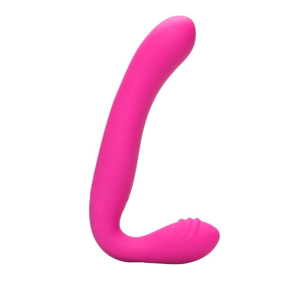 California Exotics - Her Royal Harness Rechargeable Love Rider Strapless Strap On (Pink) Strap On with Dildo for Reverse Insertion (Vibration) Rechargeable 716770083579 CherryAffairs