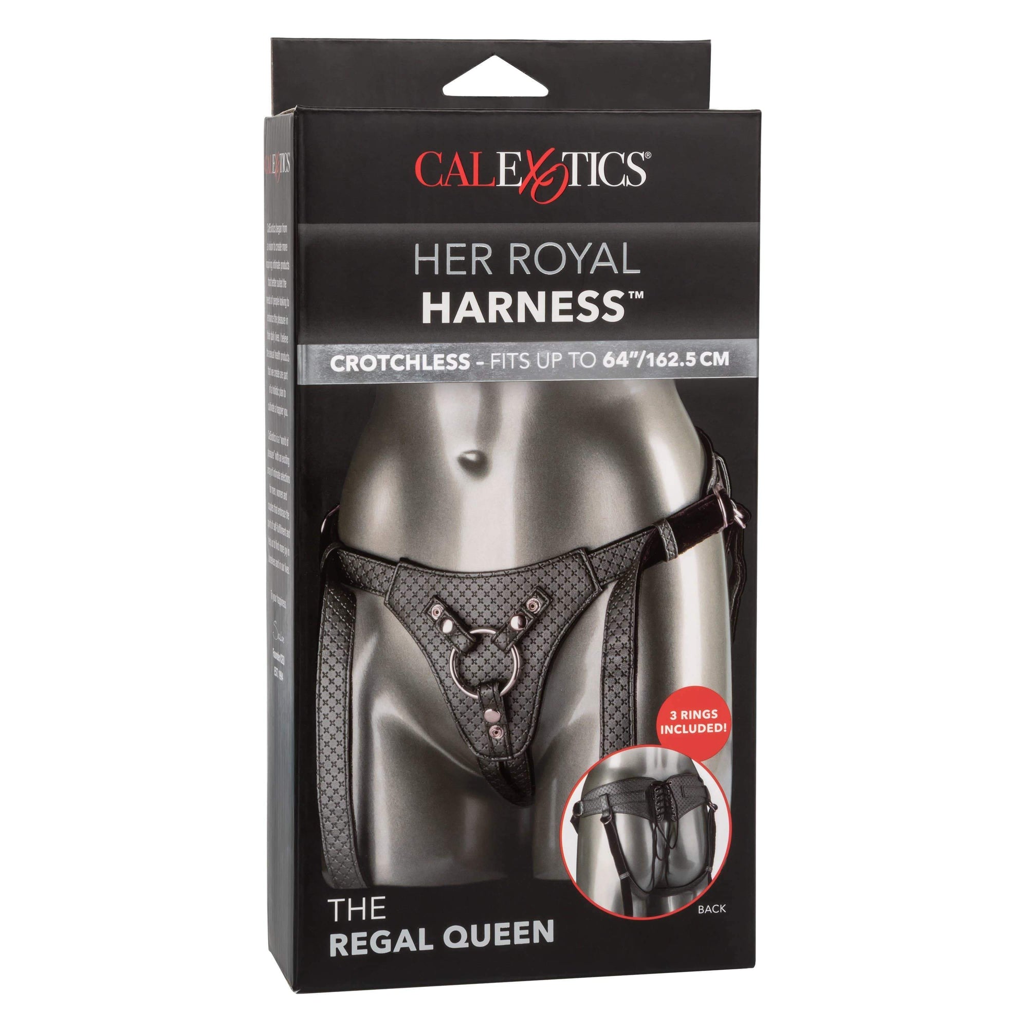 California Exotics - Her Royal Harness The Regal Queen Strap On (Black) Strap On w/o Dildo 716770094544 CherryAffairs