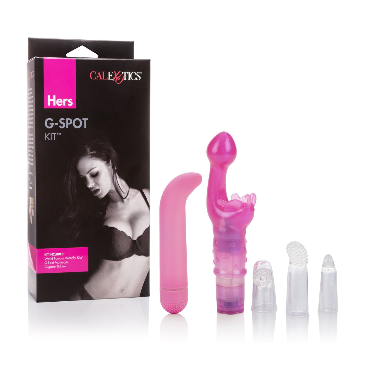 California Exotics - Hers G-Spot Vibrators Kit (Pink) G Spot Dildo (Vibration) Non Rechargeable Durio Asia