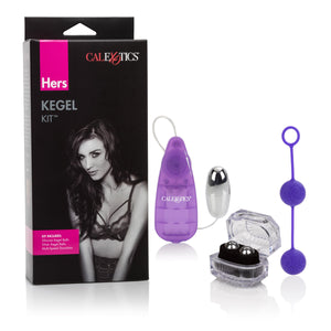 California Exotics - Hers Kegel Exercisers Kit (Purple) Kegel Balls (Vibration) Non Rechargeable Durio Asia