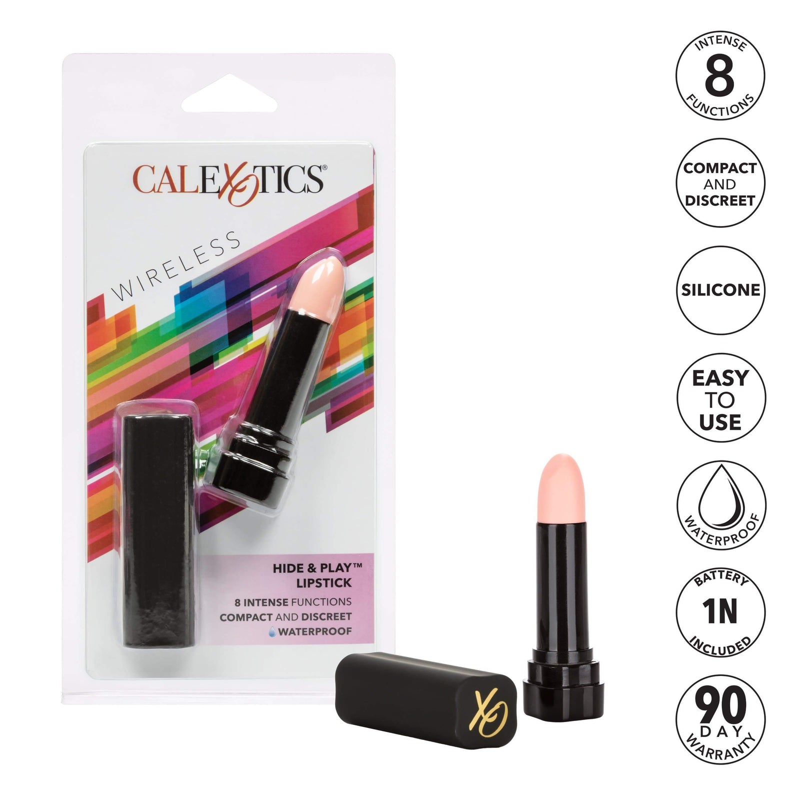 California Exotics - Hide and Play Wireless Discreet Lipstick Vibrator (Black) Discreet Toys Durio Asia