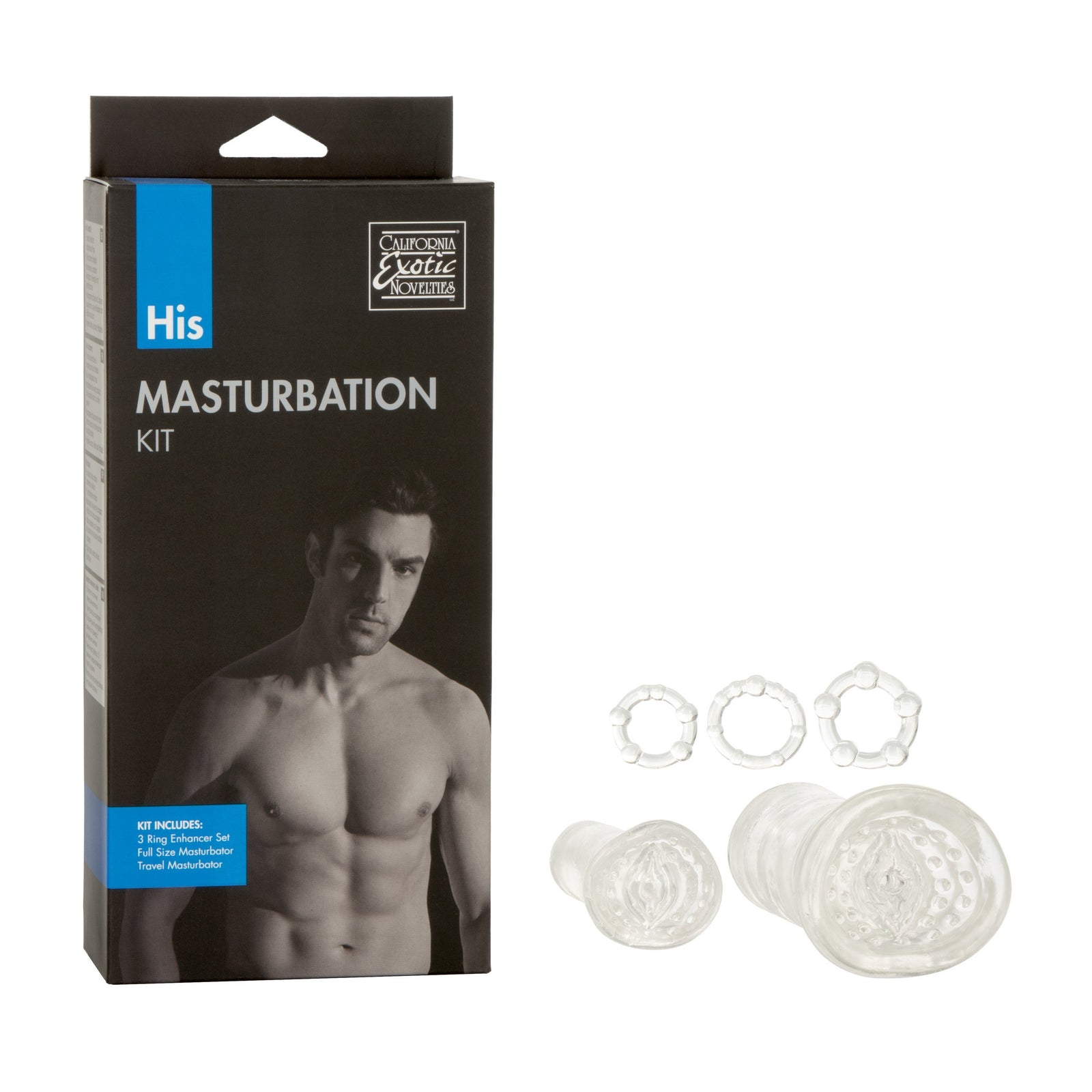 California Exotics - His Soft Stroker Masturbation Kit (Clear) Masturbator Soft Stroker (Non Vibration) Durio Asia