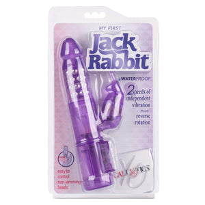 California Exotics - Jack Rabbit My First Jack Rabbit Vibrator (Purple) Rabbit Dildo (Vibration) Non Rechargeable 716770074539 CherryAffairs