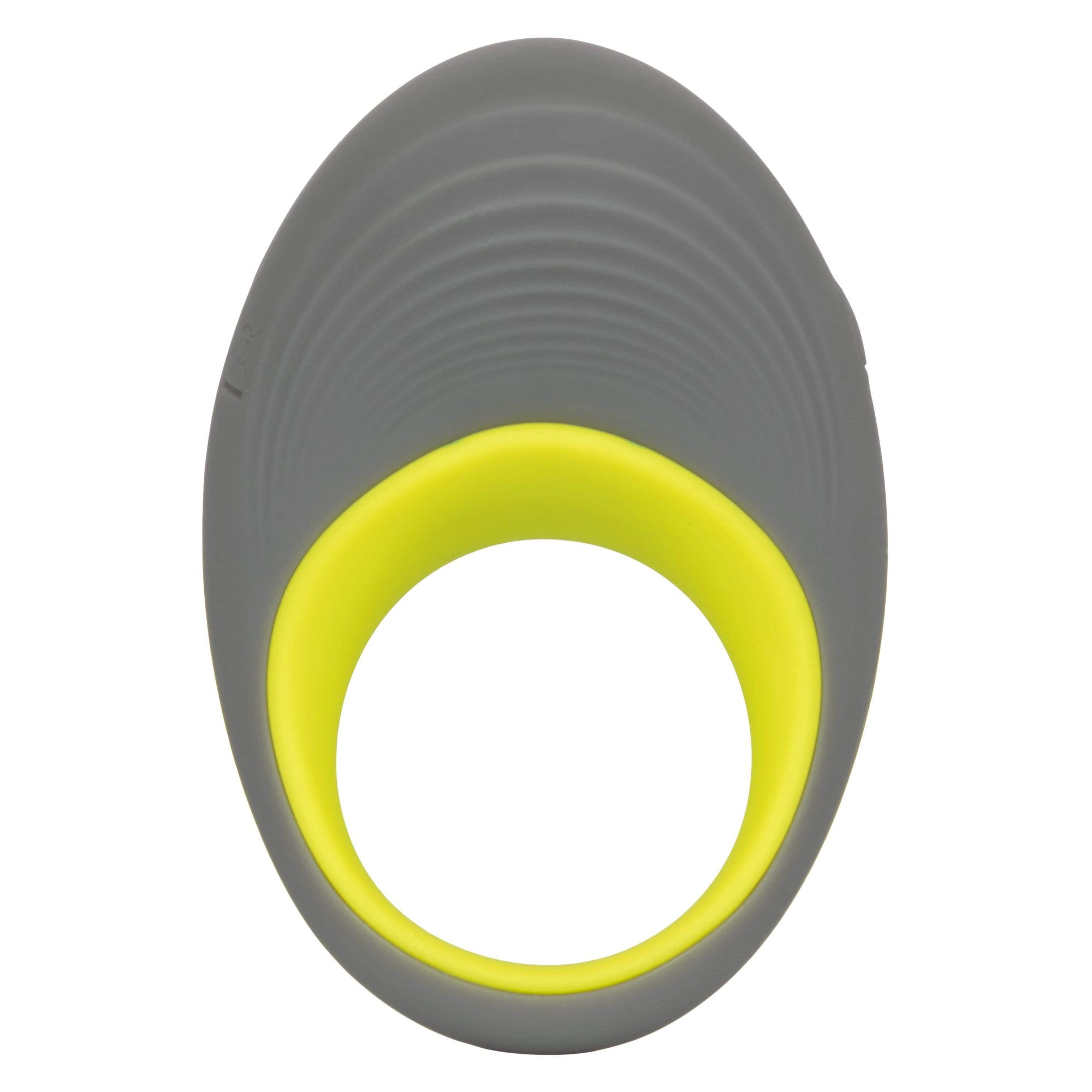 California Exotics - Link Up Edge Vibrating Cock Ring (Grey) Silicone Cock Ring (Vibration) Rechargeable 716770094728 CherryAffairs